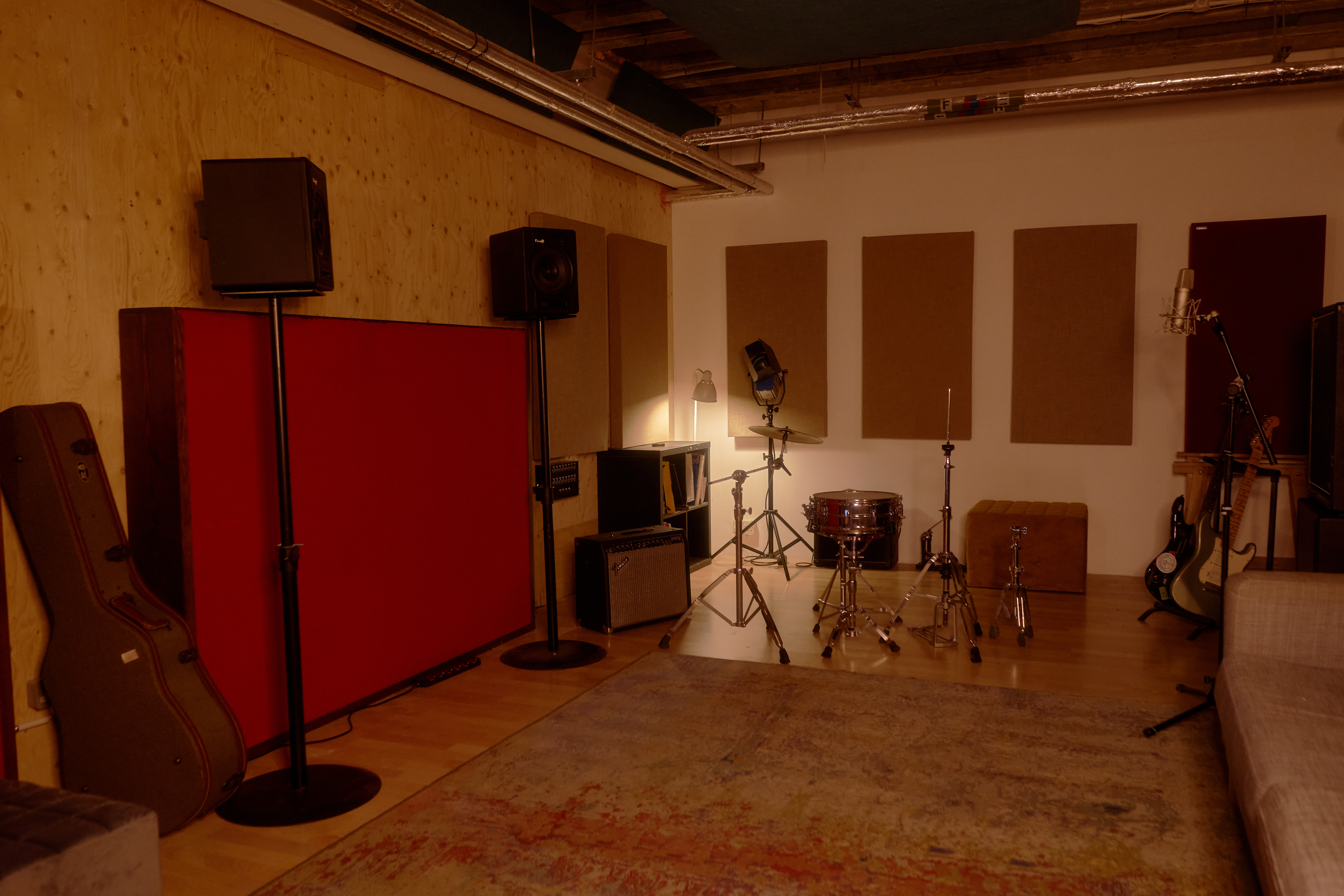 Studio 2: our live room, routed into the control room